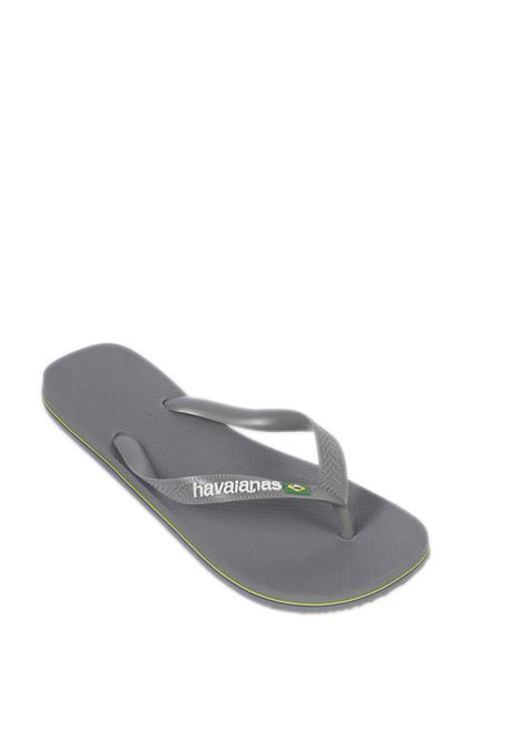 Grey brasil logo flip flops HAVAIANAS | 4110850BRASILLOGO-5002